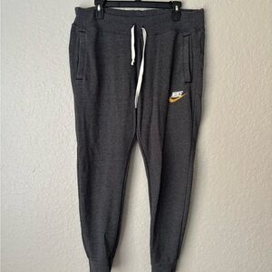 Nike Men’s Charcoal Joggers with White Drawstring